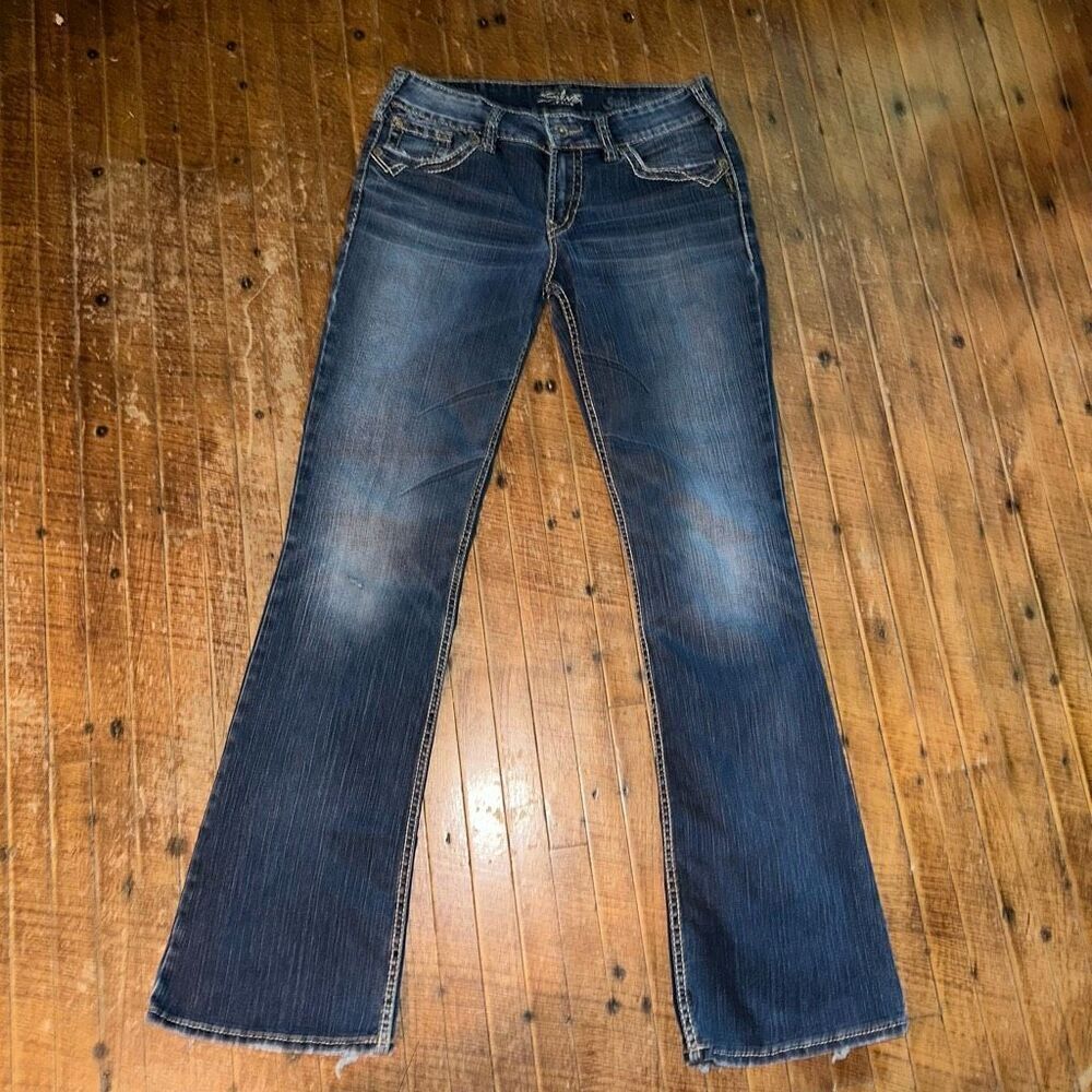 Silver Suki Surplus embroidered sunrays 28x32 western jeans